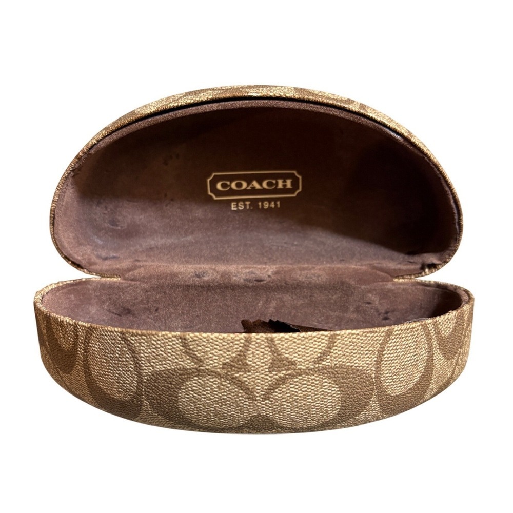 Coach Valentina S704A Oversized Square Petite Sunglasses Amber Tortoise Case - Picture 7 of 11